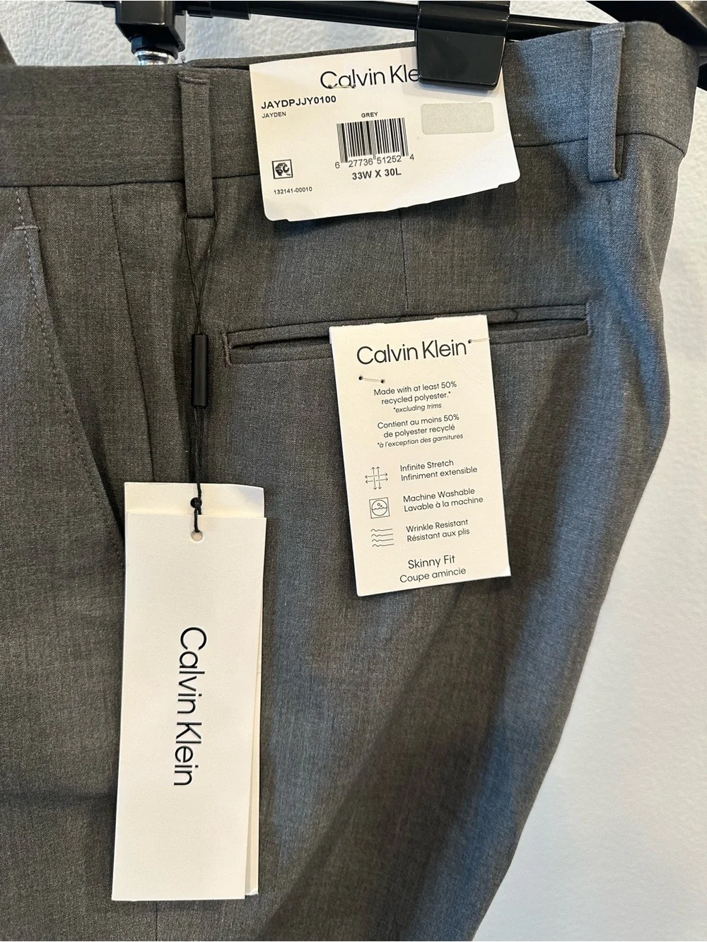 Calvin Klein Men’s Gray Dress Trousers